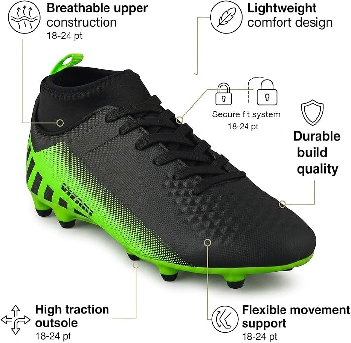 Vizari Santos Junior Firm Ground Mid Cut Soccer Shoes