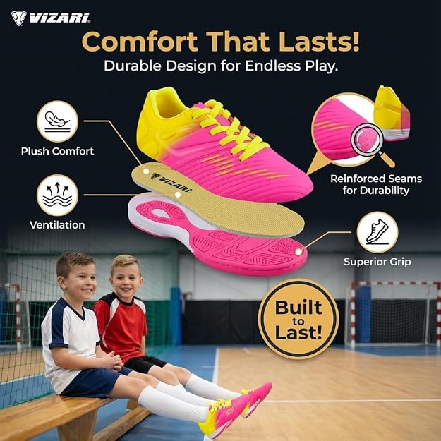 Vizari Liga Indoor Soccer Shoes – Pink
