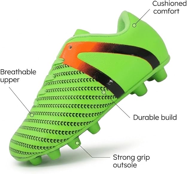 Vizari Impact Firm Ground Soccer Shoes – Green/Orange