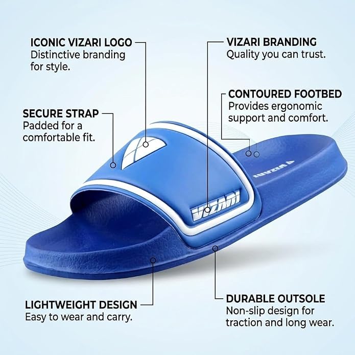 Vizari Adult Soccer Slide Sandals Blue