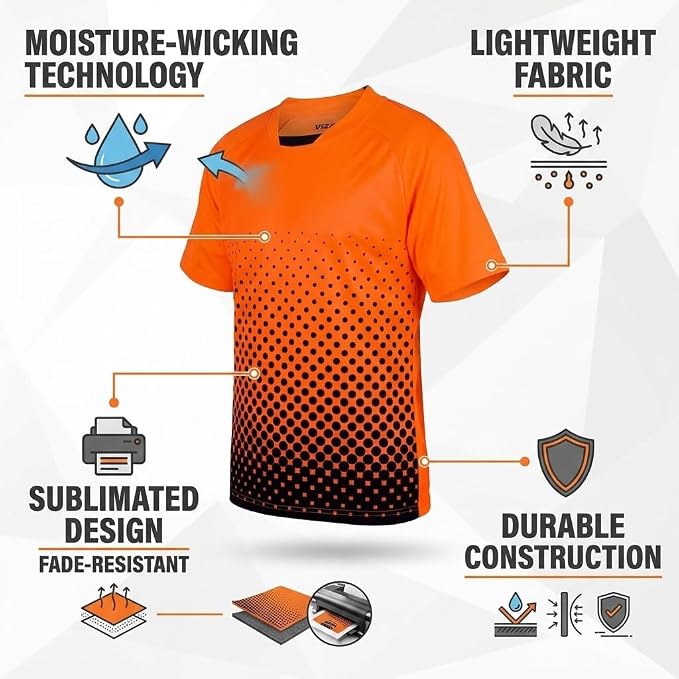 Vizari Ventura Short Sleeve Goalkeeping Jersey – Orange/Black