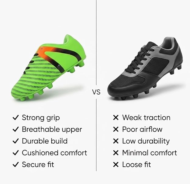 Vizari Impact Firm Ground Soccer Shoes – Green/Orange