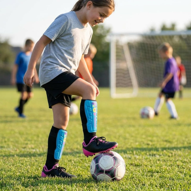 Vizari Blossom Youth Soccer Shin Guard - Blue