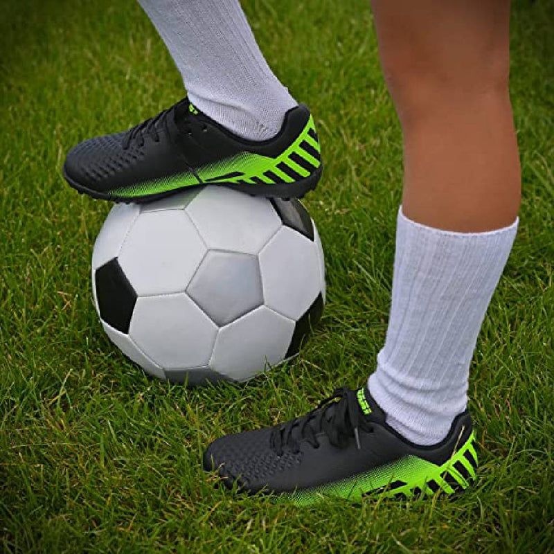Santos JR. Turf Soccer Shoes - Black/Green - Vizari Sports