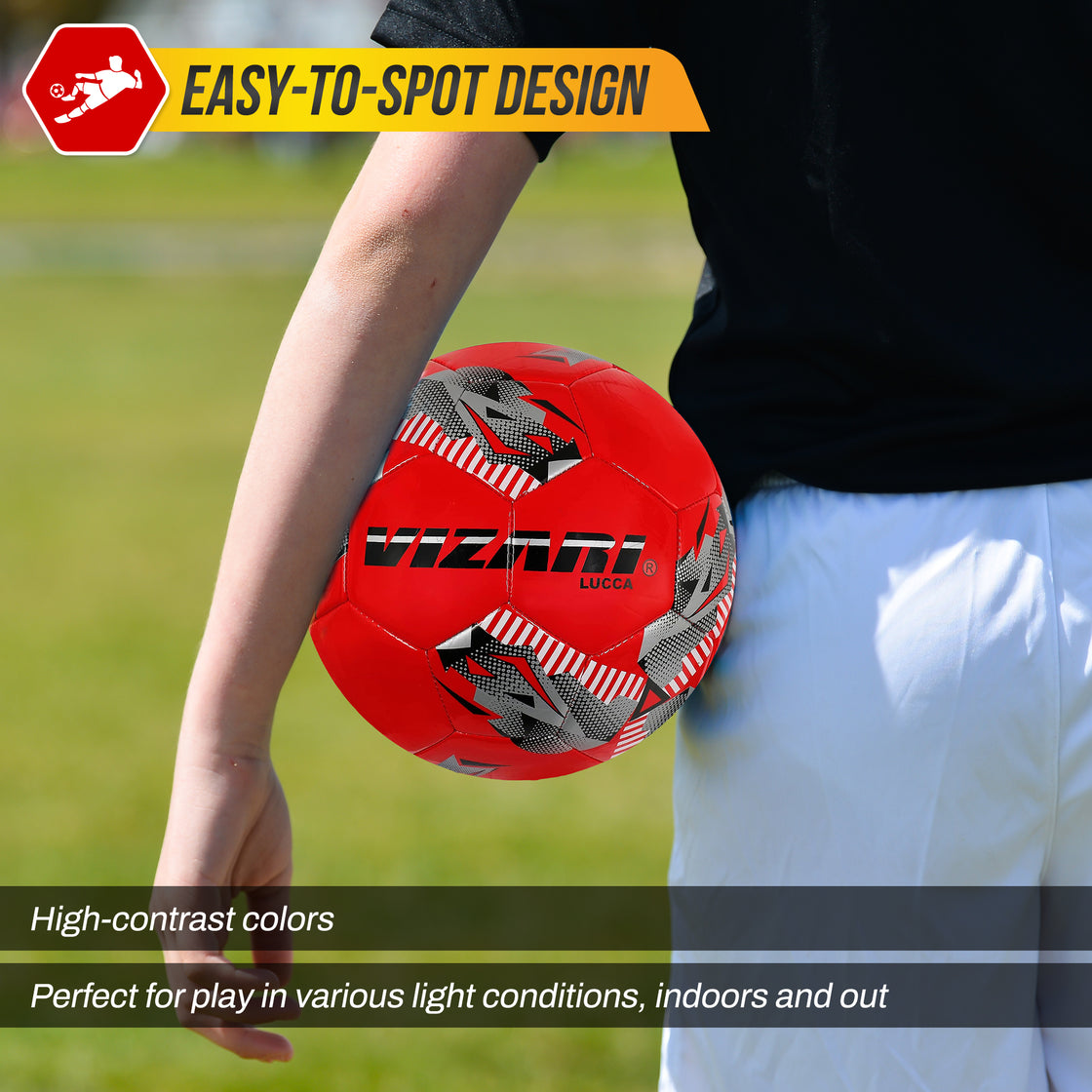 Lucca Soccer Ball-Red - Vizari Sports