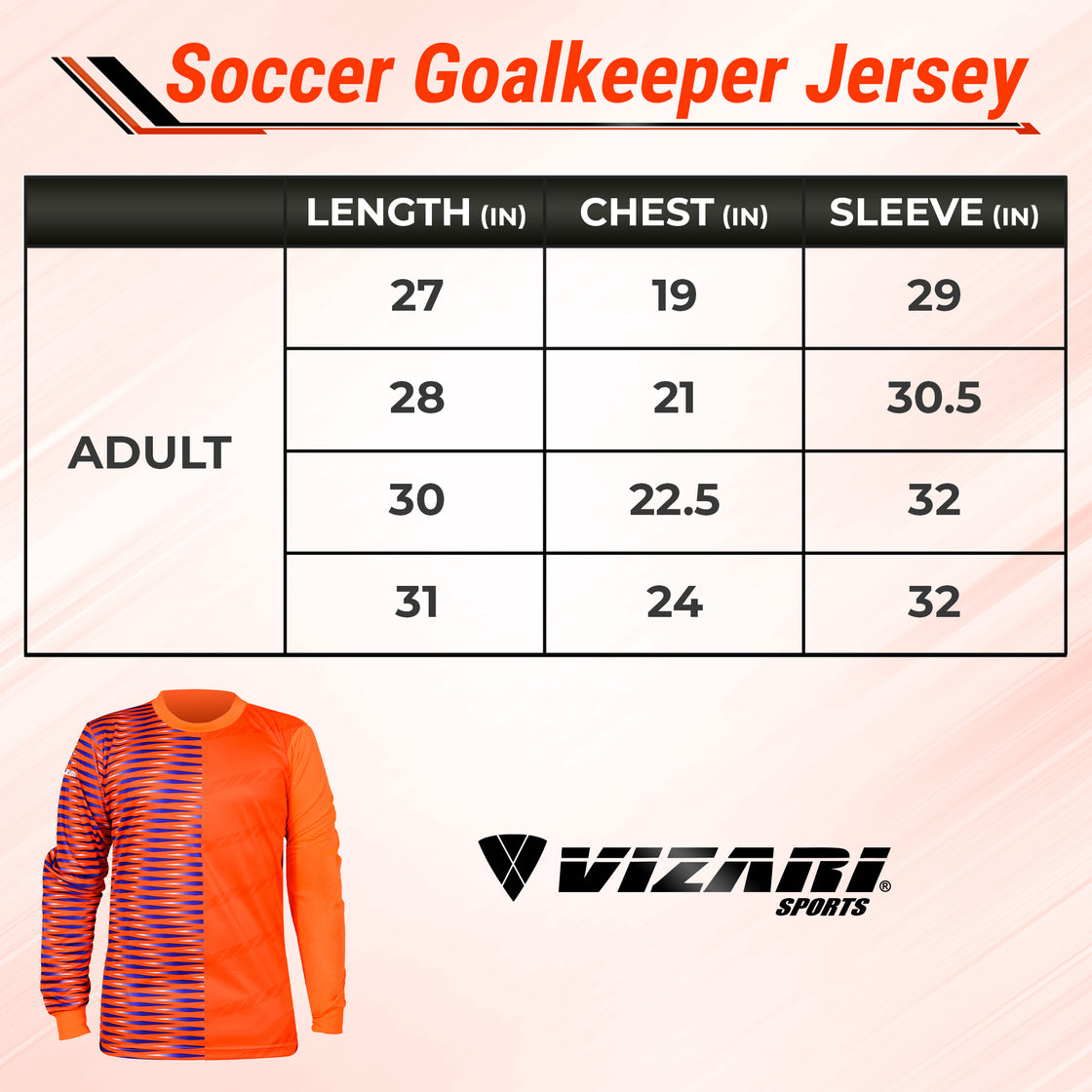Portola Goalkeeper Jersey - Orange/Royal/Silver - Vizari Sports