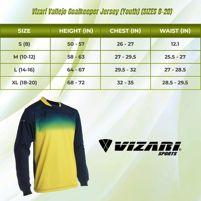 Vallejo Goalkeeper Jersey-Yellow/Black - Vizari Sports