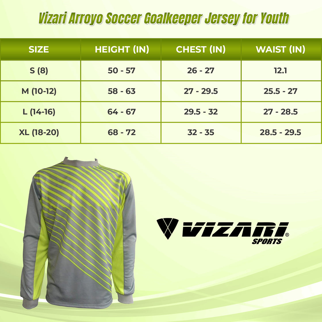 Arroyo Goalkeeper Jersey - Grey/Yellow - Vizari Sports