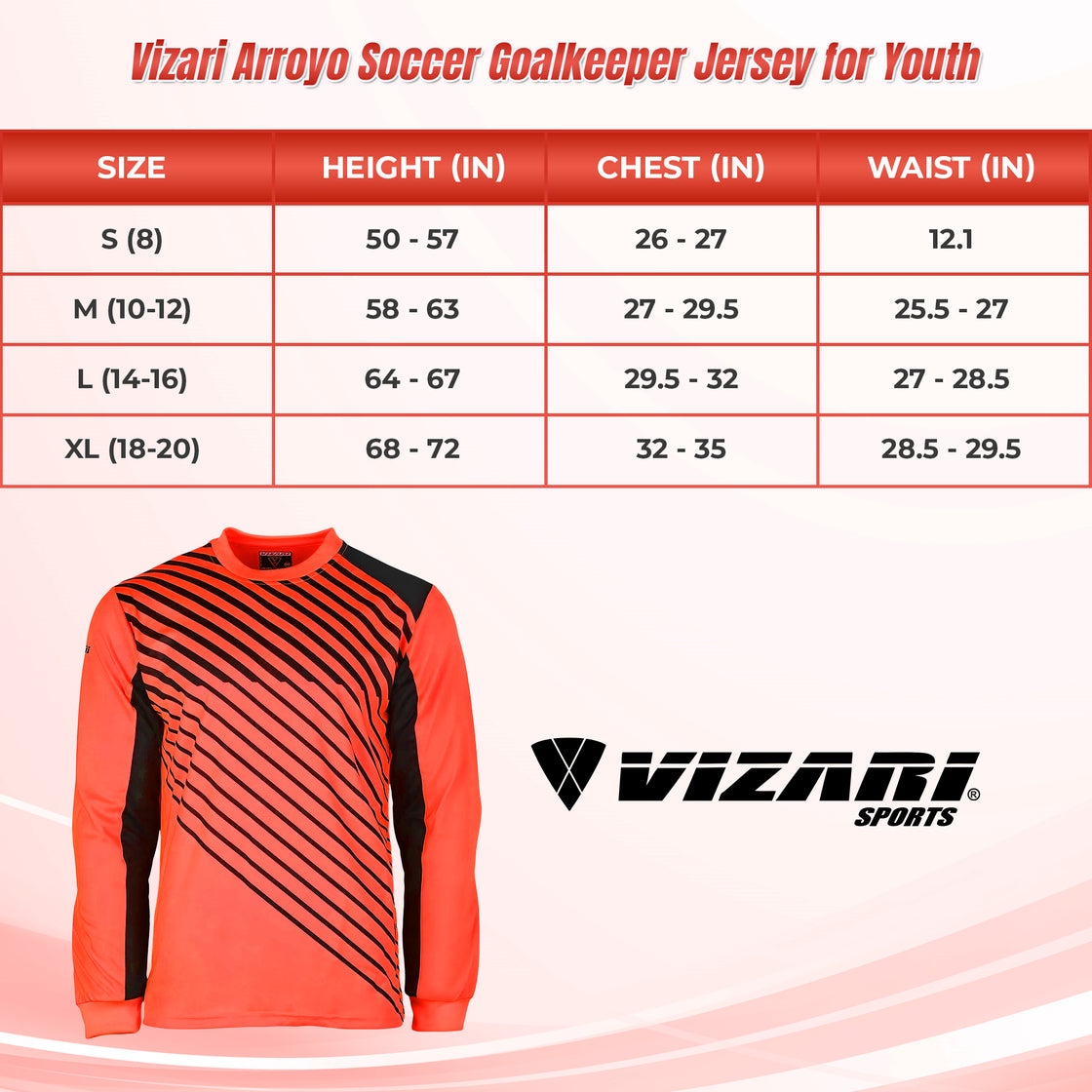 Arroyo Goalkeeping Jersey-Orange/Navy - Vizari Sports