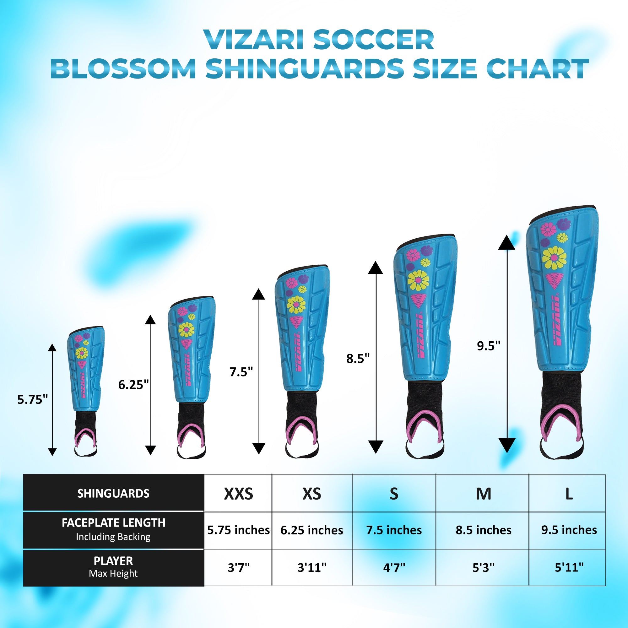 Blossom Soccer Shin Guard-Blue