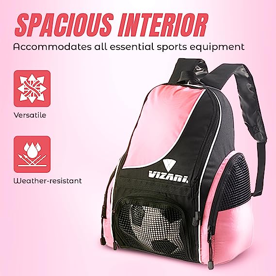 Solano Soccer Sport Backpack-Pink - Vizari Sports
