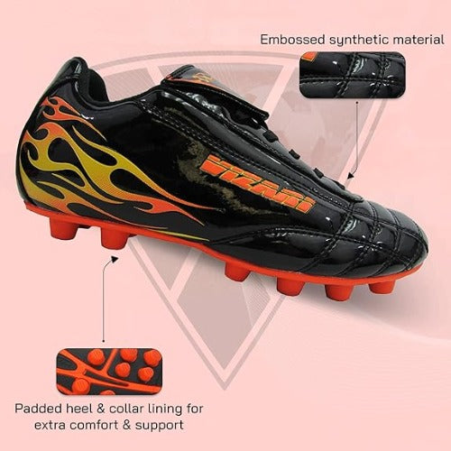 Blaze Firm Ground Soccer Shoes -Black/Orange - Vizari Sports