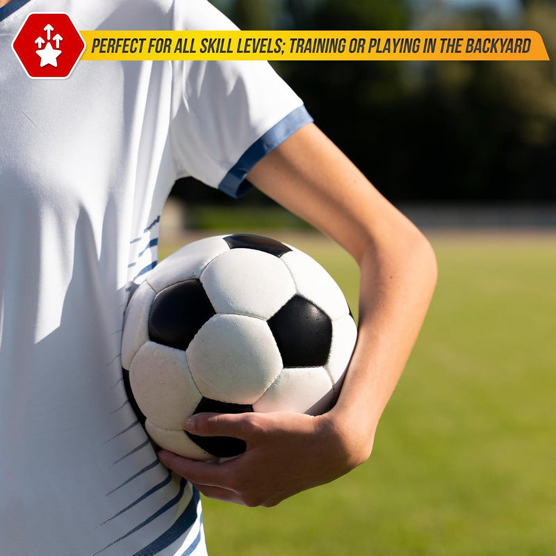 Vizari Classico Soccer Ball – White/Black/Silver