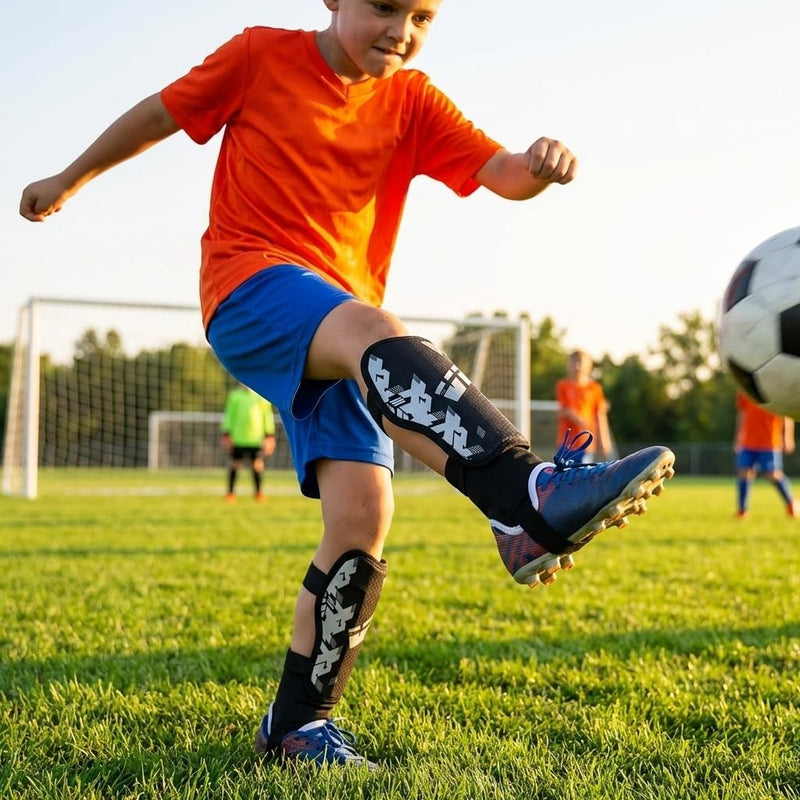 Vizari Napoli Soccer Shin Guards – Black/Silver