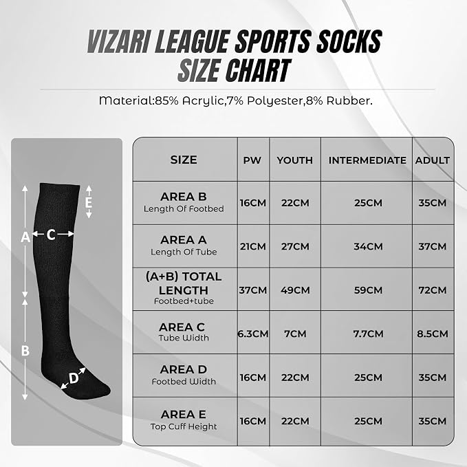 Vizari League Soccer Sock - Black