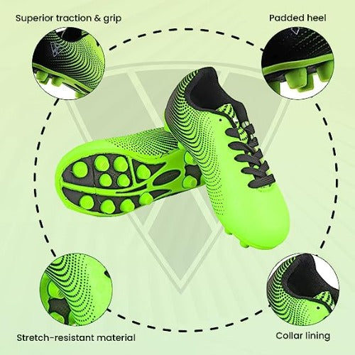 Stealth Firm Ground Soccer Shoes -Green/Black - Vizari Sports