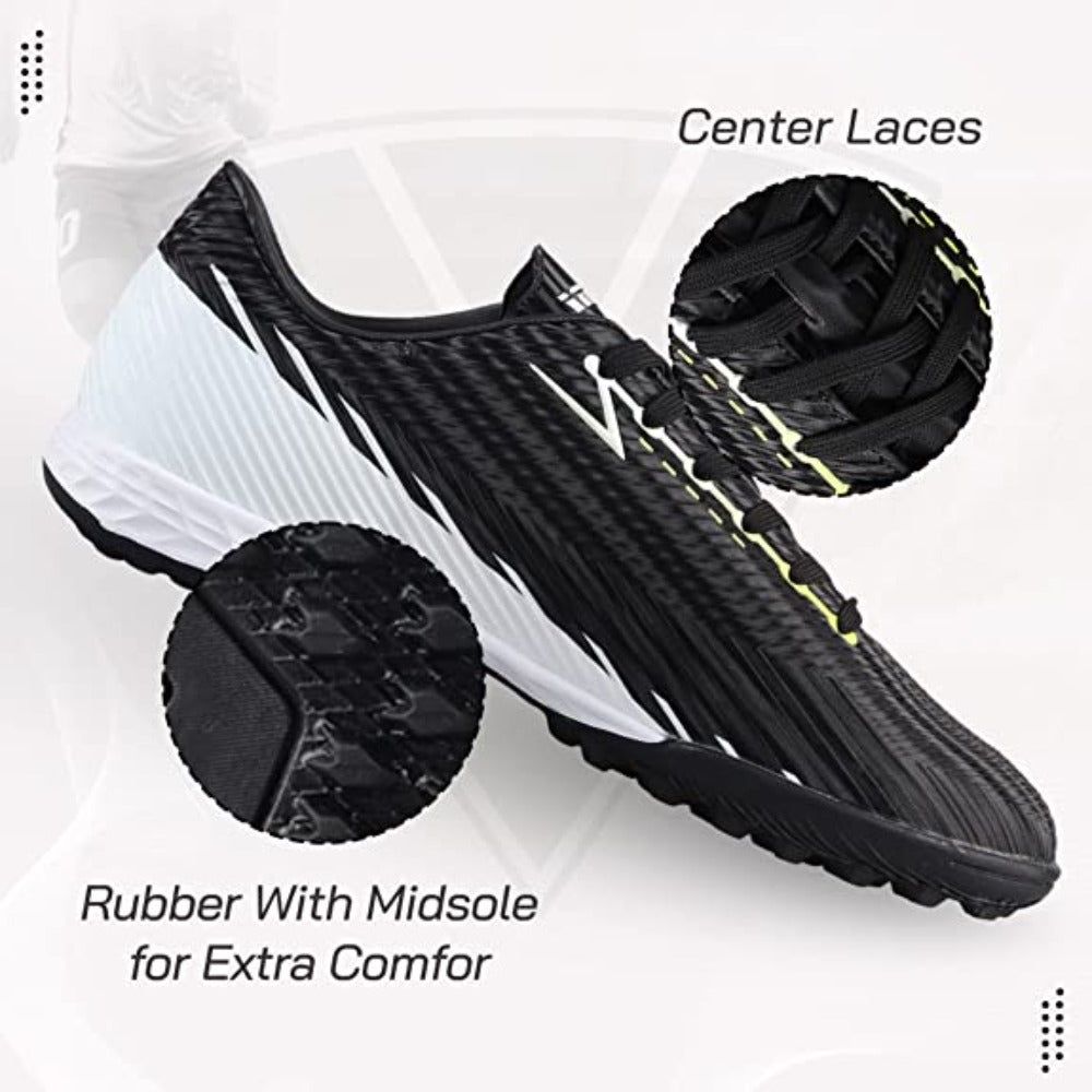 Tesoro Turf Soccer Shoes-Black/White