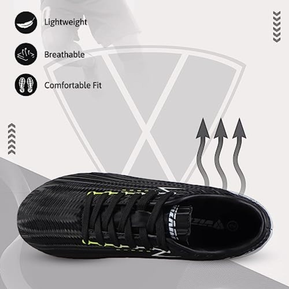 Tesoro Junior Firm Ground Soccer Cleats - Black/White - Vizari Sports