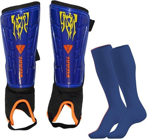 Vizari Blaze Soccer Shin Guards for Kids & Adult with One Pair of Socks