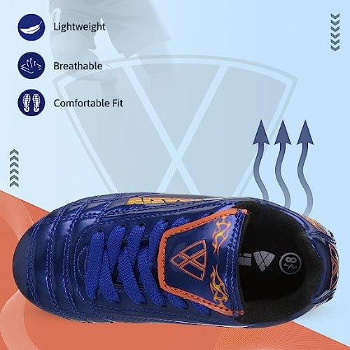 Blaze Firm Ground Soccer Cleats - Blue/Orange