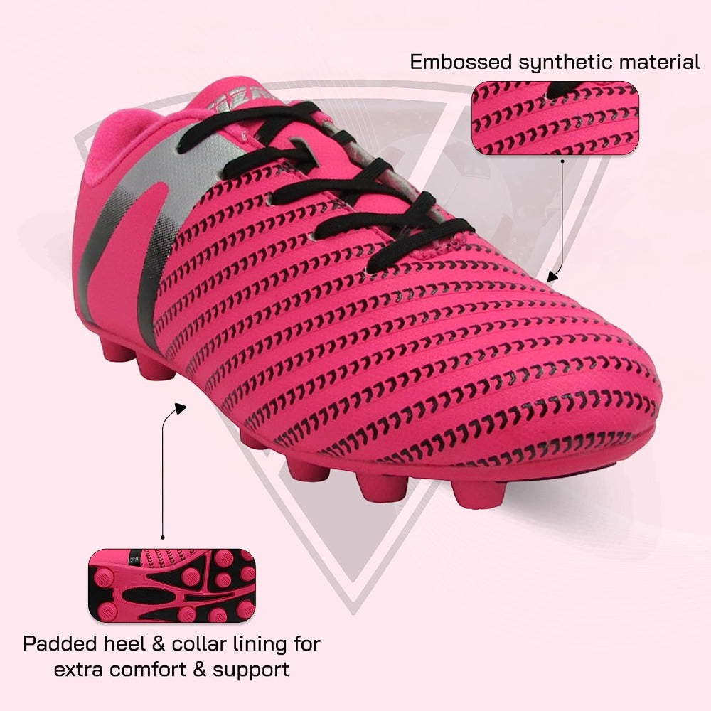 Impact Firm Ground Soccer Shoes -Pink/Silver