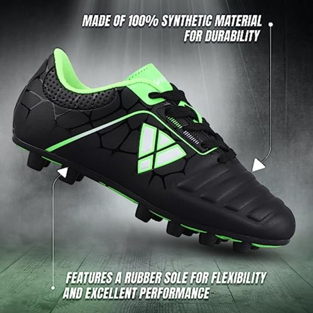 Catalina JR. Firm Ground Soccer Shoes -Black/Green/White - Vizari Sports