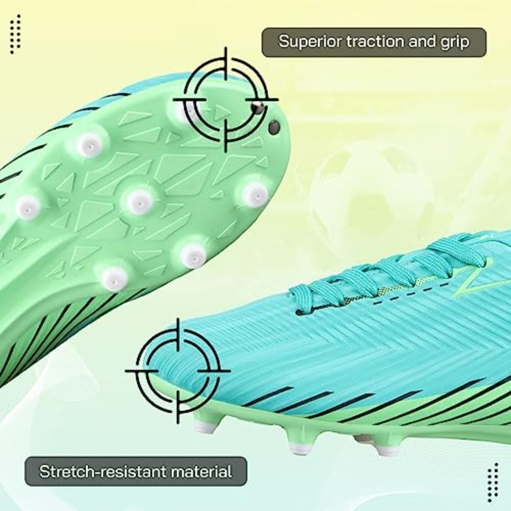 Tesoro Junior Firm Ground Soccer Cleats - Aqua/Mint - Vizari Sports