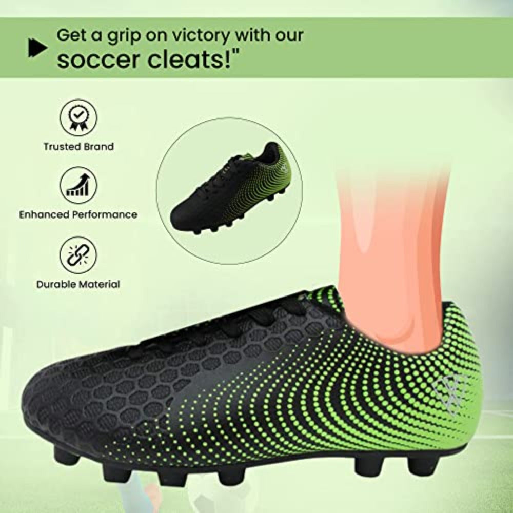 Stealth Firm Ground Soccer Shoes -Black/Green