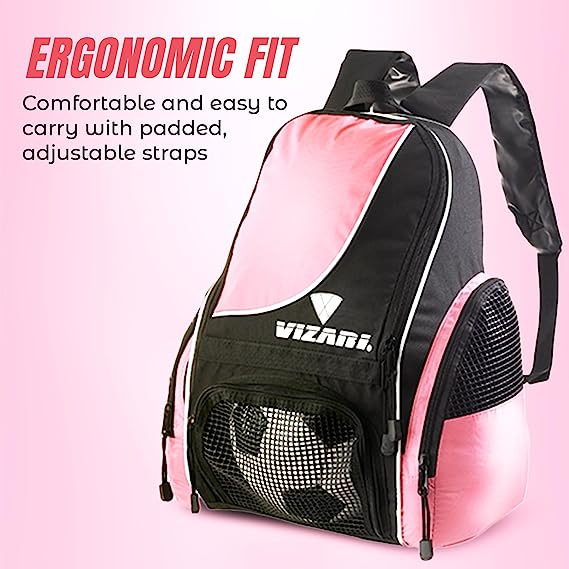Solano Soccer Sport Backpack-Pink - Vizari Sports