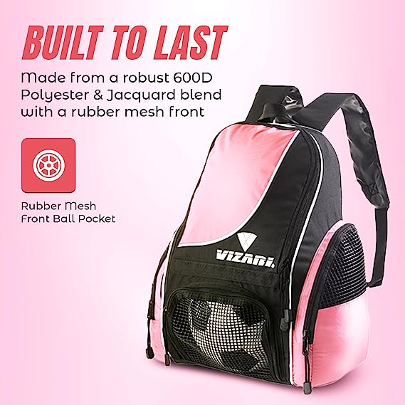 Solano Soccer Sport Backpack-Pink - Vizari Sports