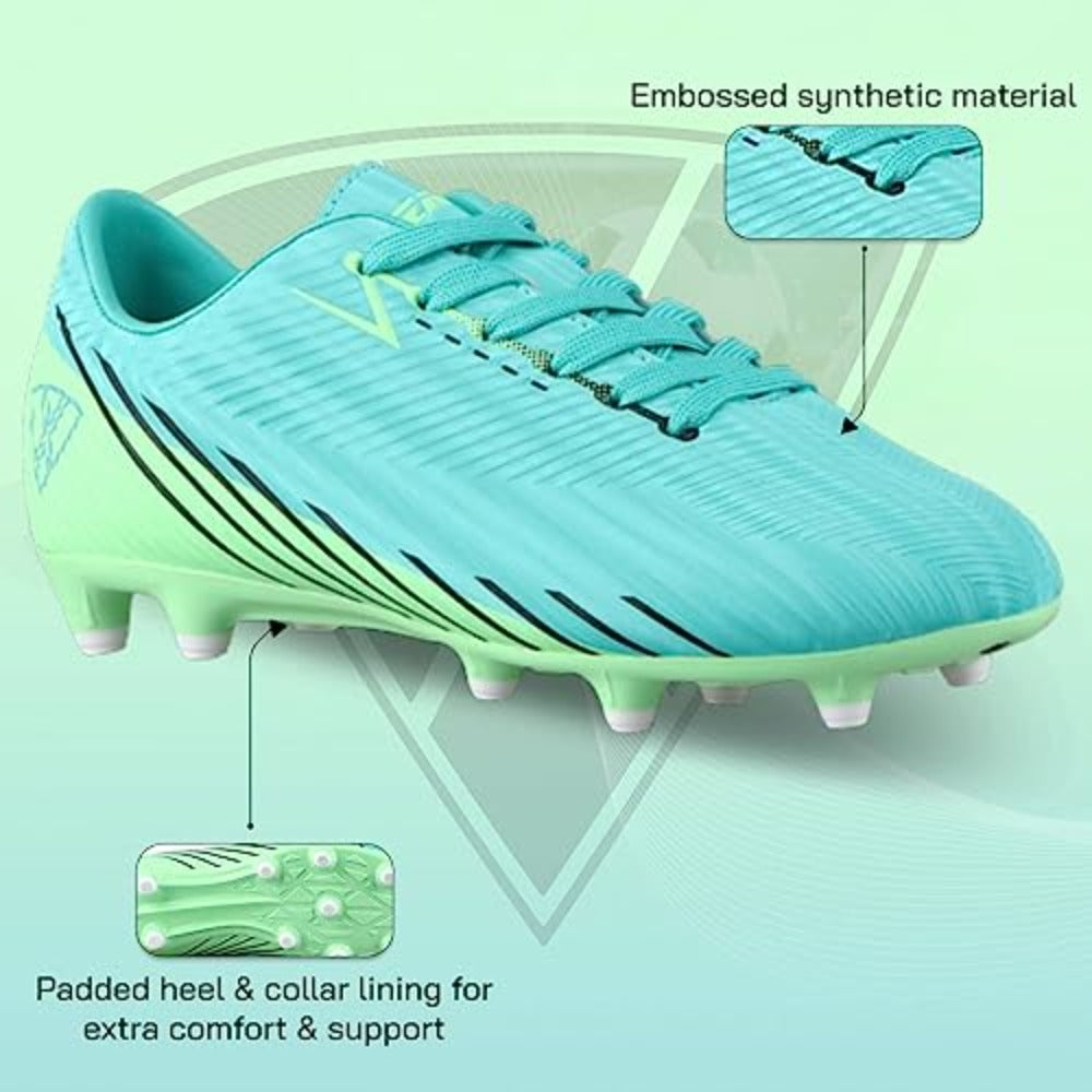 Tesoro Junior Firm Ground Soccer Cleats - Aqua/Mint - Vizari Sports