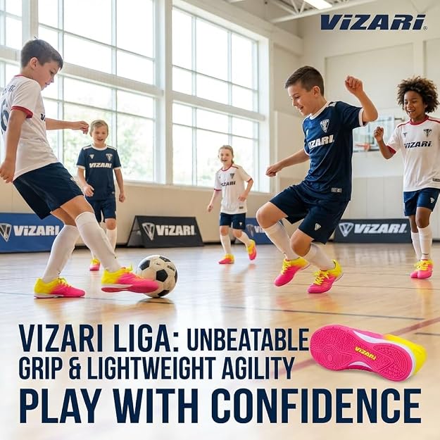 Vizari Liga Indoor Soccer Shoes – Pink