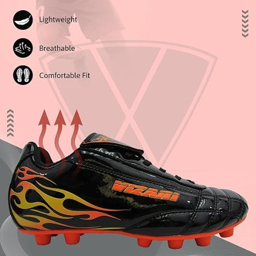 Blaze Firm Ground Soccer Shoes -Black/Orange - Vizari Sports
