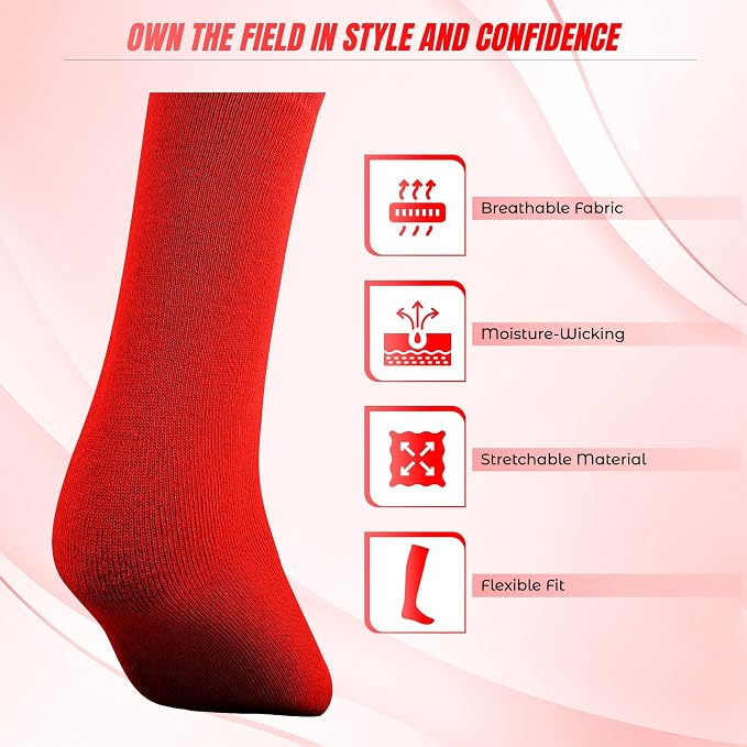 Vizari League Soccer Sock - Red