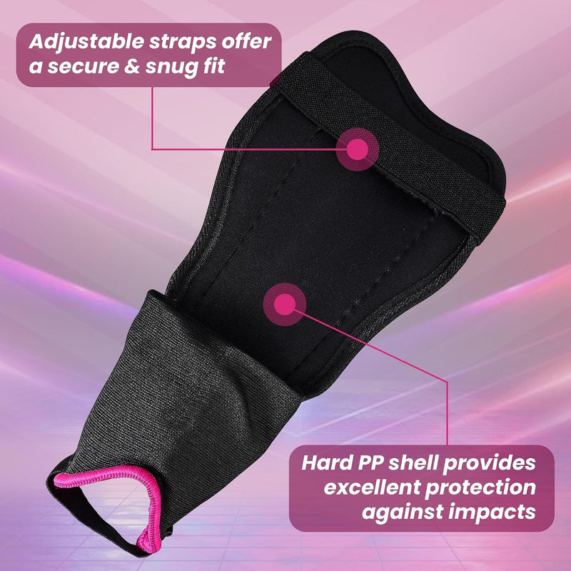 Vizari Napoli Soccer Shin Guards – Black/Pink