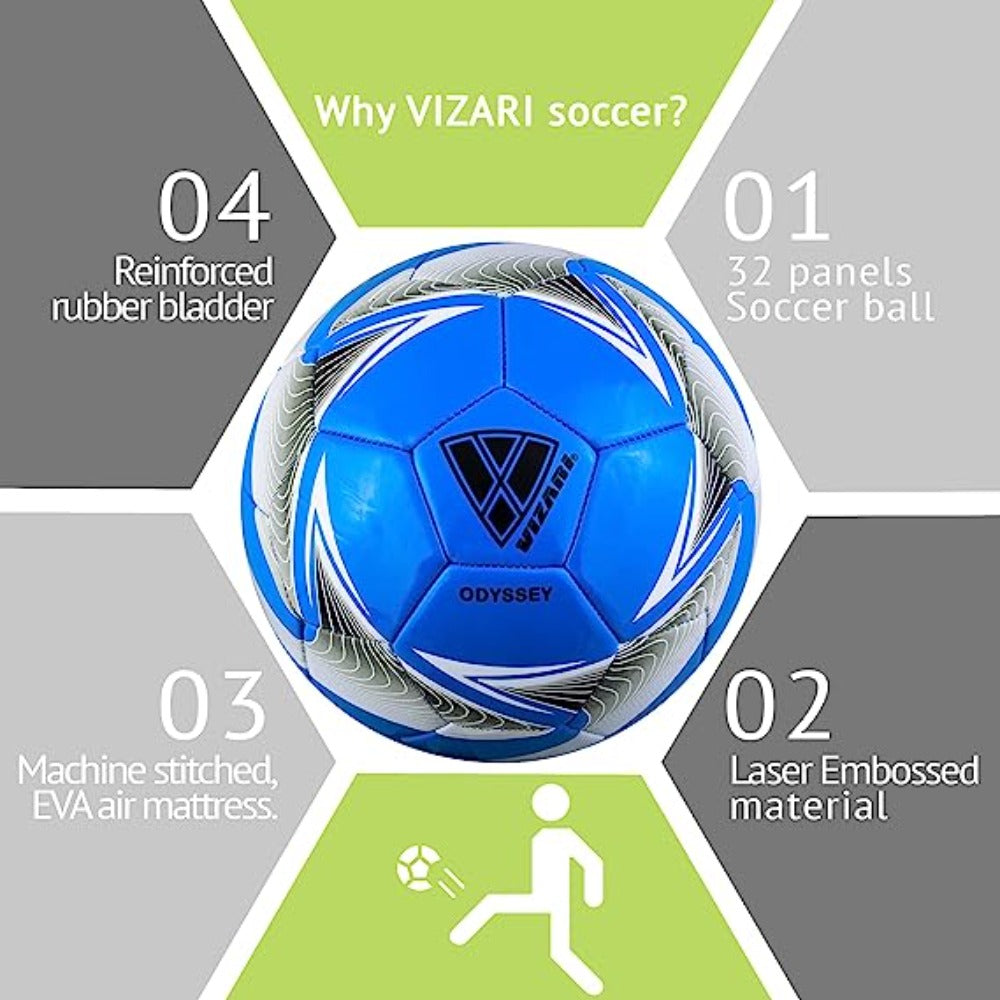 Sport Usa Odyssey Soccer Ball-Blue - Vizari Sports