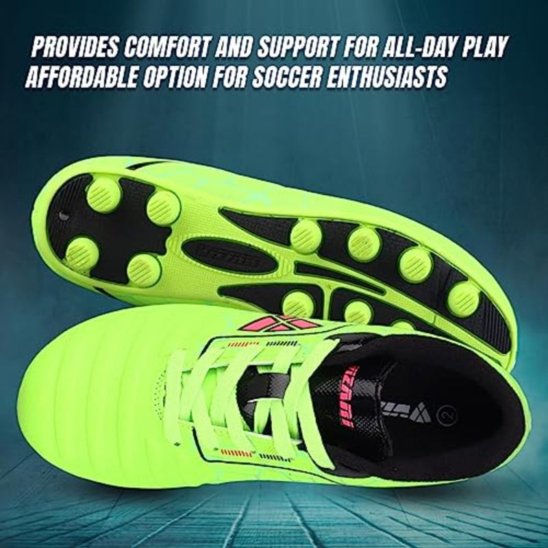 Catalina JR. Firm Ground Soccer Shoes-Green/Black/Fuschia - Vizari Sports