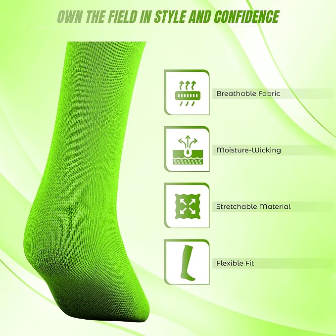 Vizari Sports League Soccer Sock - Neon Green