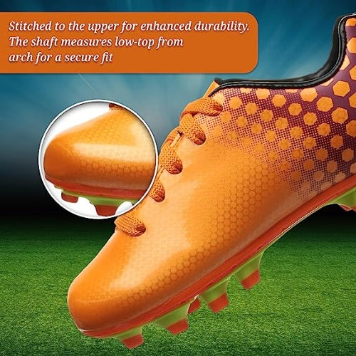 Palomar Firm Ground Soccer Cleats - Orange/Purple - Vizari Sports