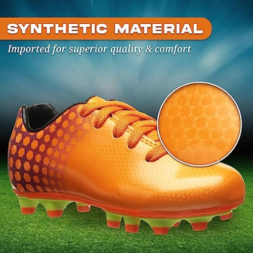 Palomar Firm Ground Soccer Cleats - Orange/Purple - Vizari Sports