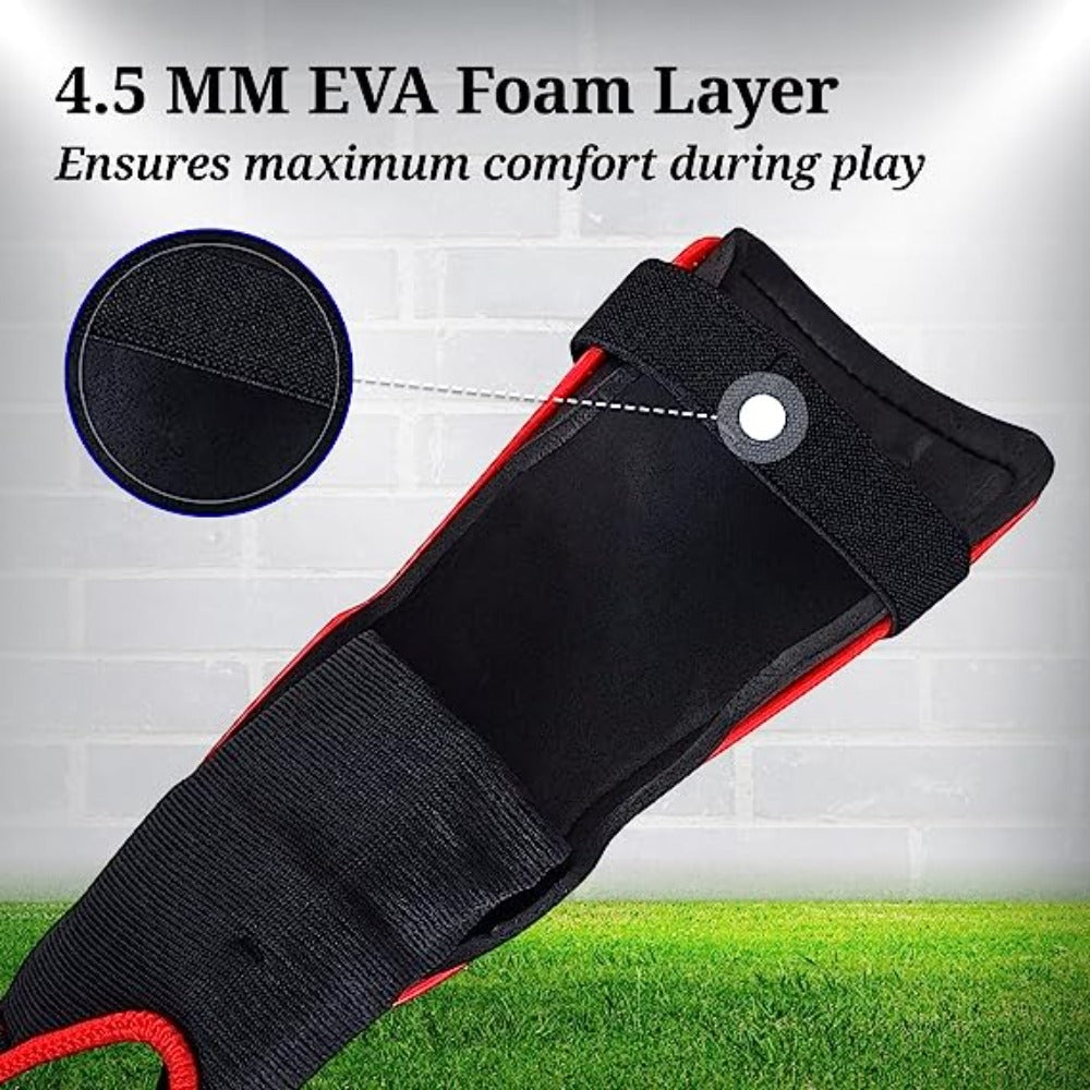 Zodiac Soccer Shin Guard with Detachable Ankle Protection-Red - Vizari Sports