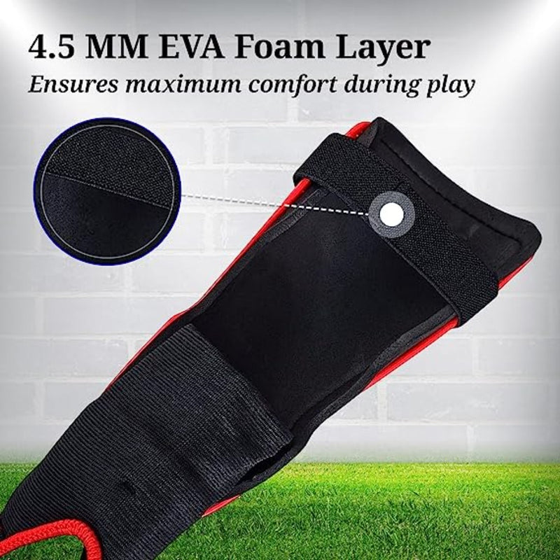 Zodiac Soccer Shin Guard with Detachable Ankle Protection-Red - Vizari Sports