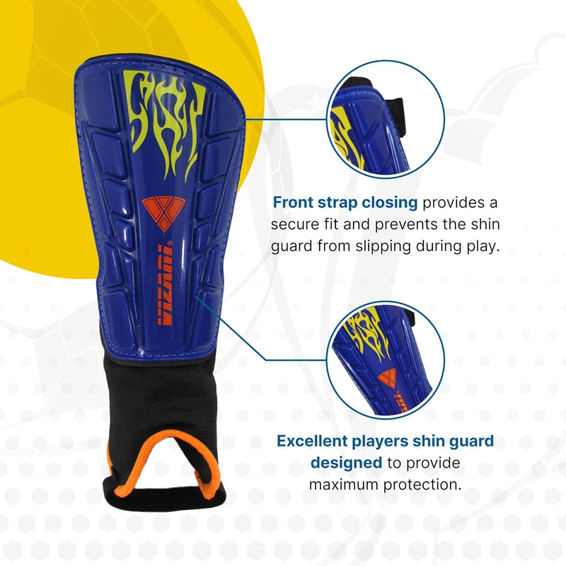 Vizari Blaze Soccer Shin Guard – Blue/Orange