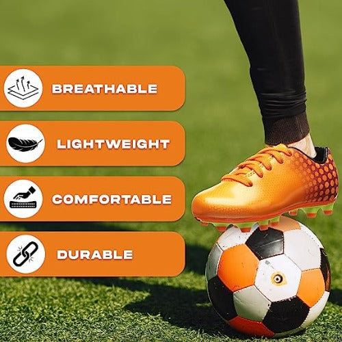 Palomar Firm Ground Soccer Cleats - Orange/Purple - Vizari Sports