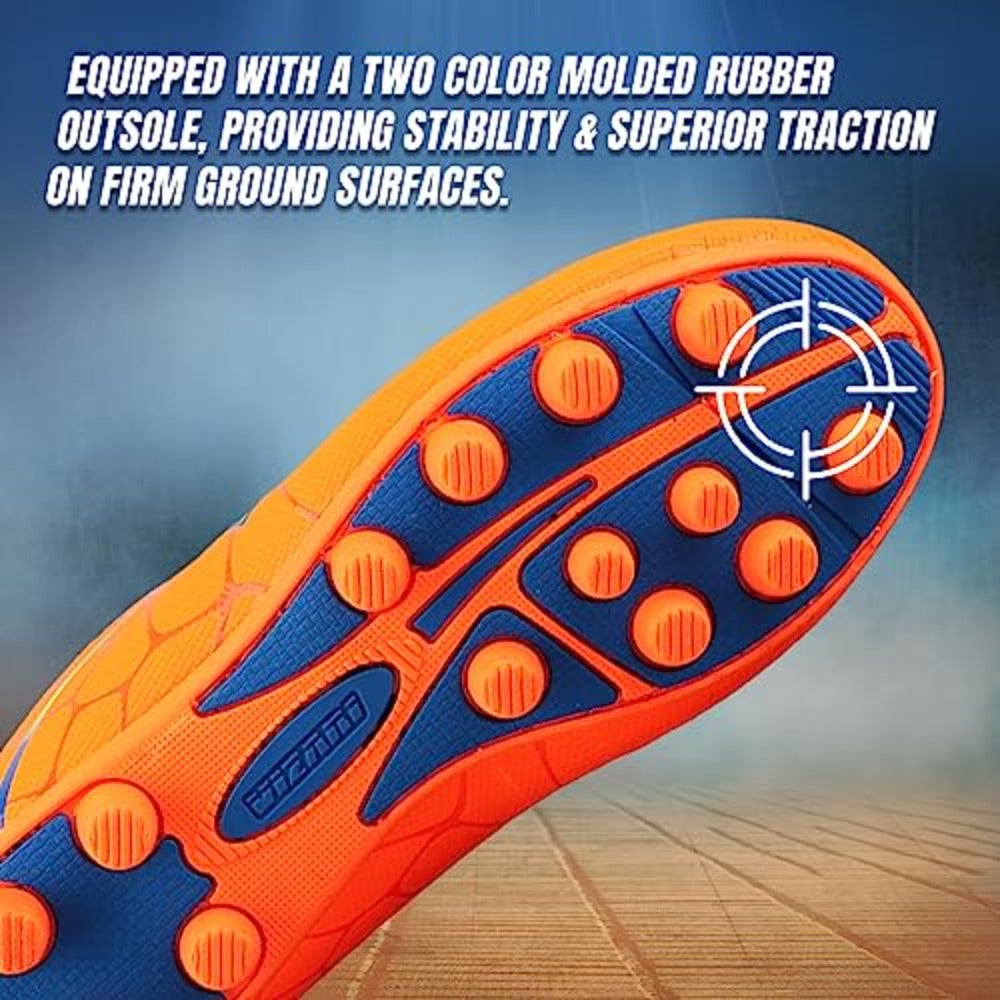 Catalina JR. Firm Soccer Shoes-Orange/Royal/Lime - Vizari Sports