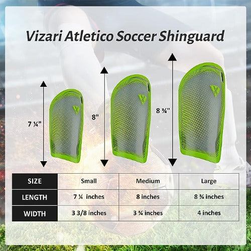 Atletico Soccer Shin Guard with Compression Pocket Sleeve - Green/Grey