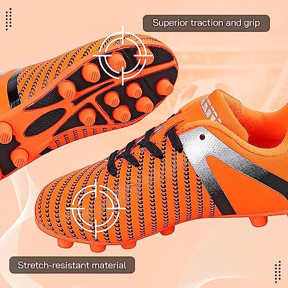 Impact Firm Ground Soccer Shoes -Orange/Silver