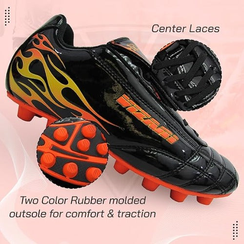 Blaze Firm Ground Soccer Shoes -Black/Orange - Vizari Sports