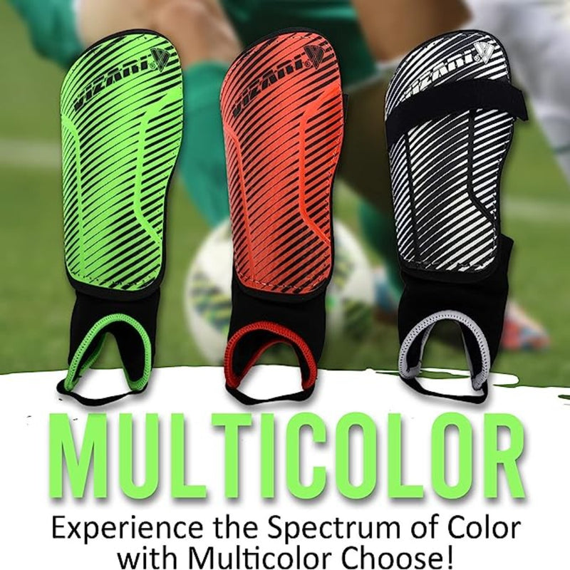 Matera Soccer Shin Guard with Ankle Protection-Red/Black - Vizari Sports