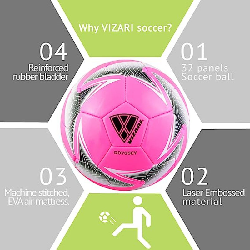 Sport Usa Odyssey Soccer Ball-Pink - Vizari Sports